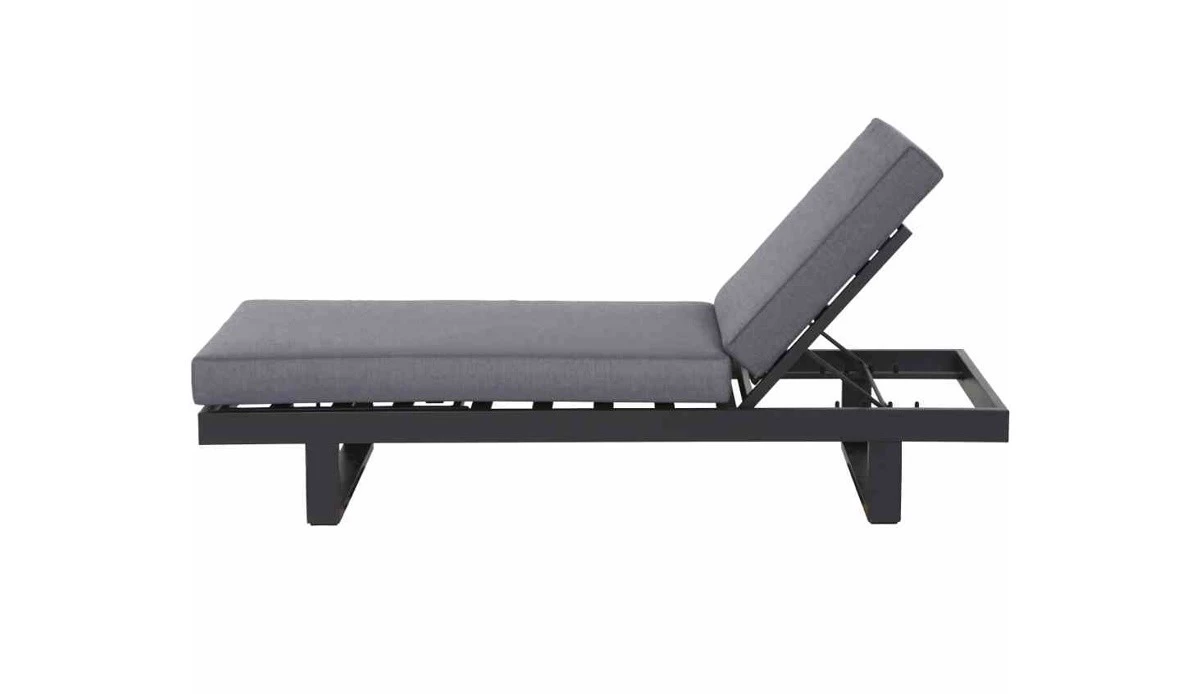 SIENA GARDEN Avenia Loungebank Multibank, Multifunktionsliege, Gartenliege, Kissen Salt And Pepper – Bild 2