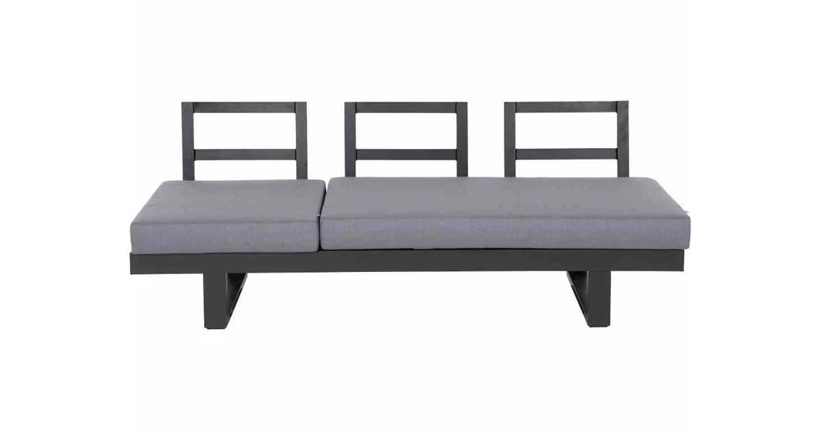 SIENA GARDEN Avenia Loungebank Multibank, Multifunktionsliege, Gartenliege, Kissen Salt And Pepper