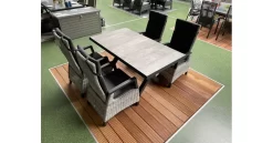 Gartenmöbel Set Mit Sincro Ausziehtisch 160/200x90cm Und 4 Corido SE Gartensesseln