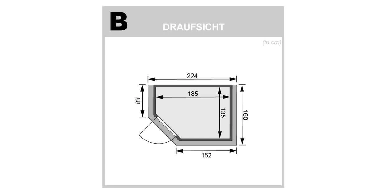 Karibu Sauna Svea Mit Dachkranz + 9kW Saunaofen Mit Integrierter Steuerung – Bild 10