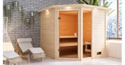 Karibu Sauna Tabea Mit Dachkranz Ohne Ofen