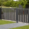 WPC Bohlen Vorgartenzaun Anthrazit Alu Raja