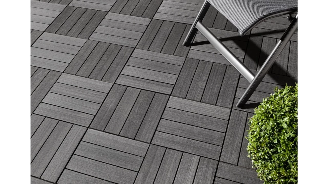 WPC-Fliese Anthrazitmix 30x30cm