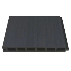 System WPC Classic Zaunfeld Set Coextrudiert Anthrazit Steckzaun (ohne Alupfosten Silber)