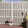 Sichtschutz Zaun Jumbo WPC Ibiza Alu Design Grau Mit 4 Extra Stabilen Aluminium-Querriegeln