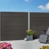 Design WPC Alu Dichtzaun Moglia Roma Forte WPC Anthrazit / Rahmen Alu Anthrazit Lackiert