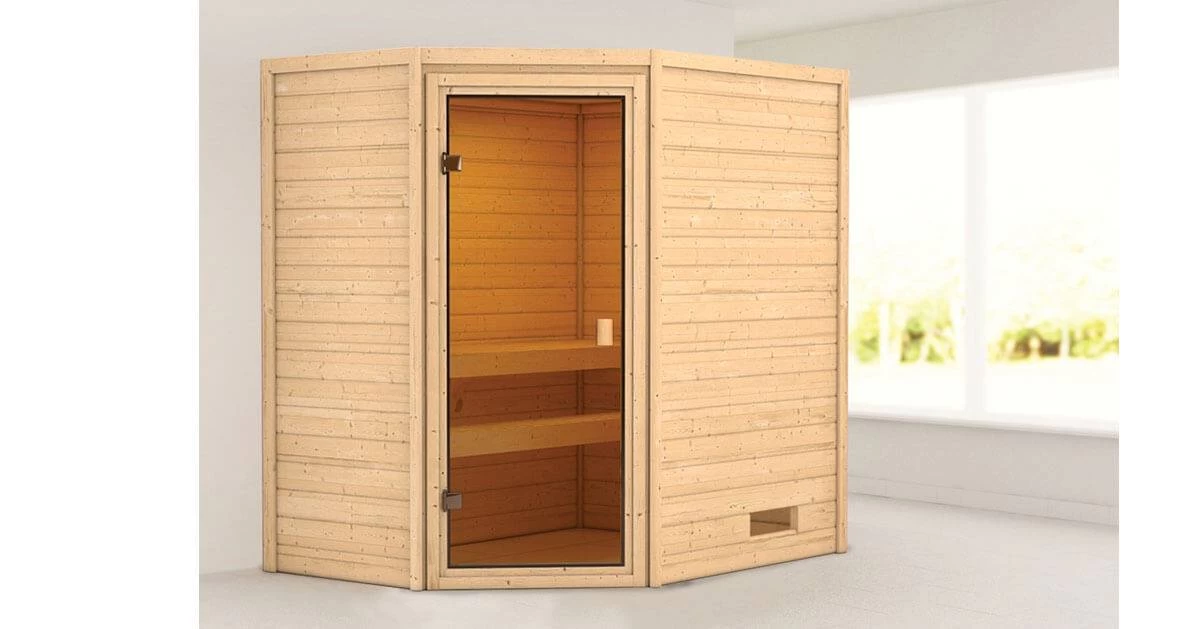 Karibu Jella Ecksauna Ohne Ofen – Bild 5