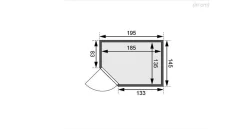 Karibu Ecksauna Jella + 9kW Saunaofen Mit Ext. Steuerung Easy
