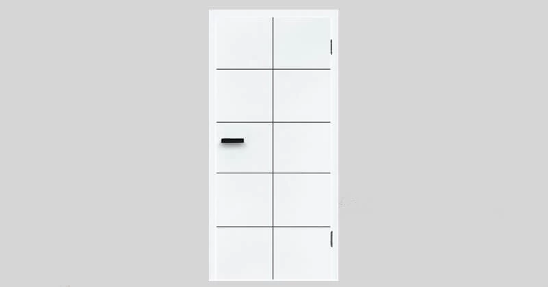 Wunderwerk Zimmertür Weißlack 9016 Siero Mit Linien Schwarz RSP – Bild 2