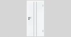 Wunderwerk Zimmertür Weißlack 9016 Torent Mit 2 Linien Schwarz RSP