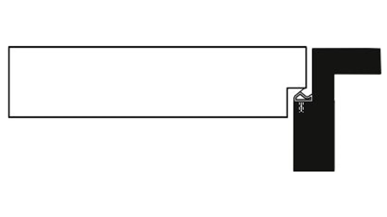 Zimmertür Weißlack Vier Breite Querstreifen Eckkante