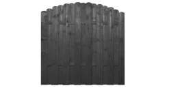 Sichtschutz Zaun Jumbo Rundbogen Anthrazitfarbig Lasiert