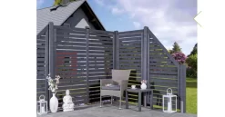 Sichtschutz Zaun Rhombuszaun Dunkelgrau Lasiert