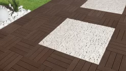 WPC-Fliese Dunkelbraun 30x30cm