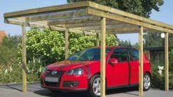 Einzelcarport 304 X 510cm Mit PVC-Dachplatten