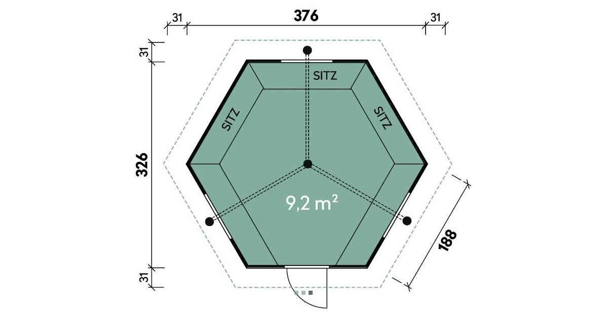 Wolff Finnhaus Grillkota Premium Kauri Naturbelassen – Bild 3