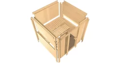 Karibu Sauna Variado + 9kW Saunaofen Mit Integrierter Steuerung