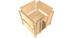 Karibu Sauna Asta + 9kW BIO-Kombiofen Mit Ext. Steuerung Easy