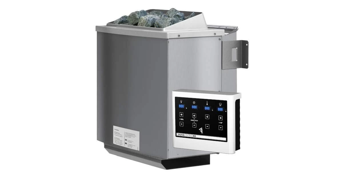 Karibu Sauna Skrollan 2 Naturbelassen + 9 KW BIO-Kombiofen Mit Ext. Steuerung Easy – Bild 5