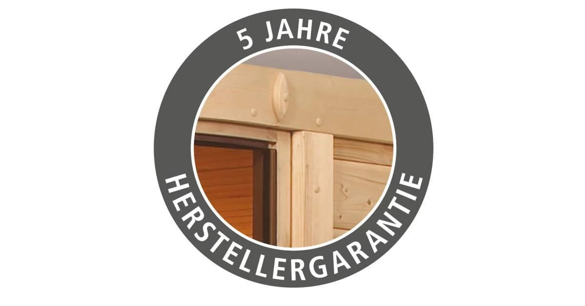 Karibu Sauna Mainburg 3 Terragrau Mit Vorraum + 9 KW Saunaofen Mit Ext. Steuerung Easy