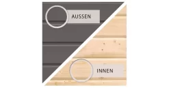 Karibu Sauna Skrollan 1 Terragrau +9 KW Saunaofen Mit Ext. Steuerung Easy