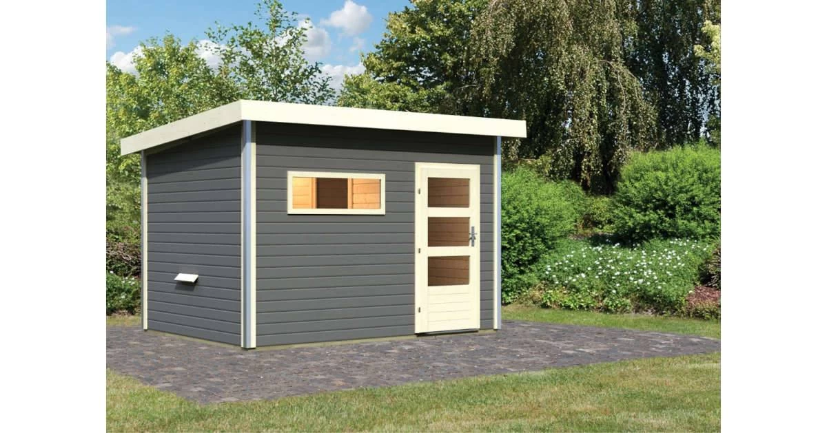 Karibu Sauna Skrollan 2 Terragrau Ohne Ofen – Bild 8