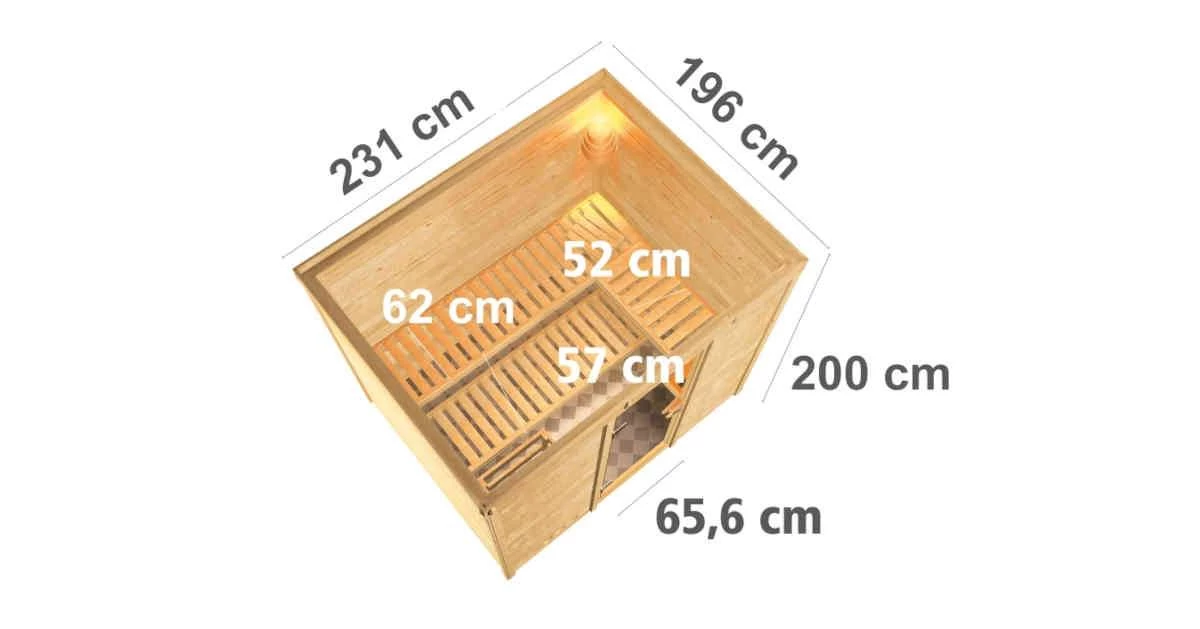 Karibu Sauna Sonara Ohne Ofen – Bild 7