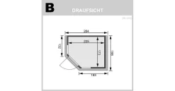 Karibu Sauna Sinai 3 Mit Dachkranz + 9kW Saunaofen Mit Ext. Steuerung Easy
