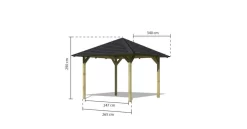 Karibu Pavillon Eco Sevilla Im Set Mit Schindeln