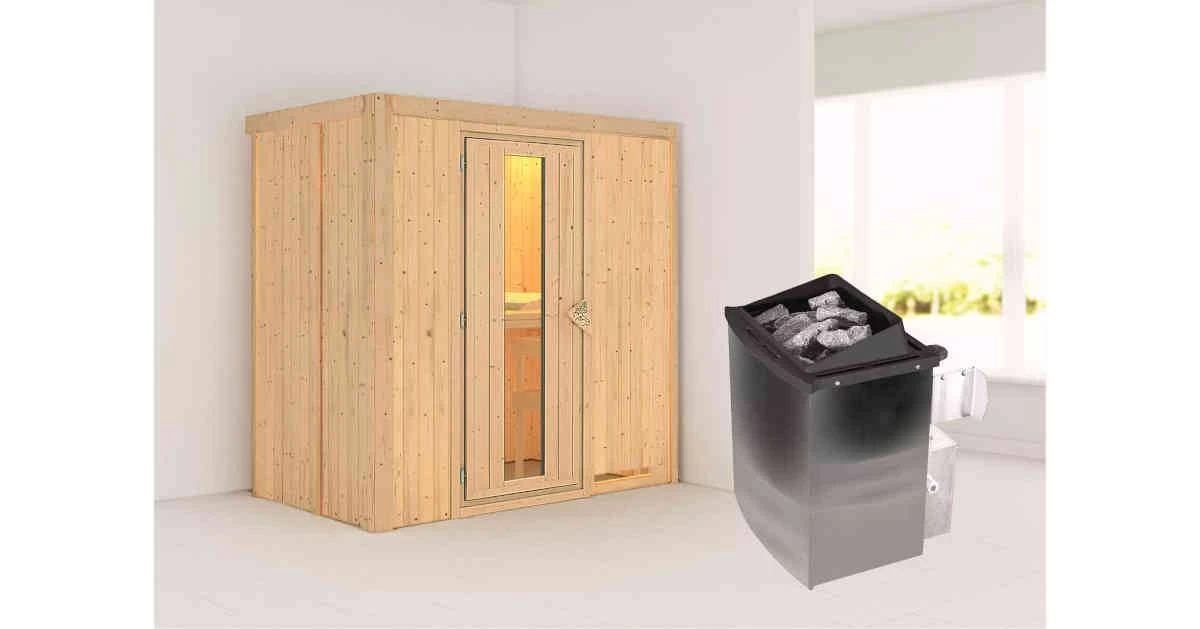 Karibu Sauna Variado + 9kW Saunaofen Mit Integrierter Steuerung – Bild 10