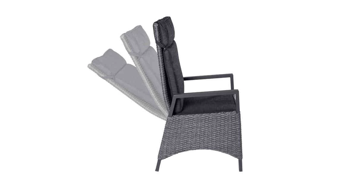 Gartenmöbel 8er Set Keramo Dining Set Grau Mix