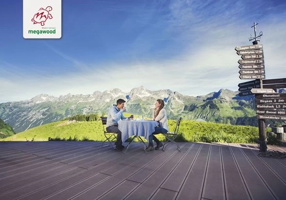 Megawood Barfußdiele Classic Jumbo Nussbraun