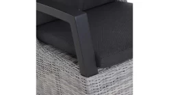 SIENA GARDEN Corido Sitzgruppe Mit 6 Diningsesseln Ice Grey Und 1 Sincro Automatik-Ausziehtisch Grey