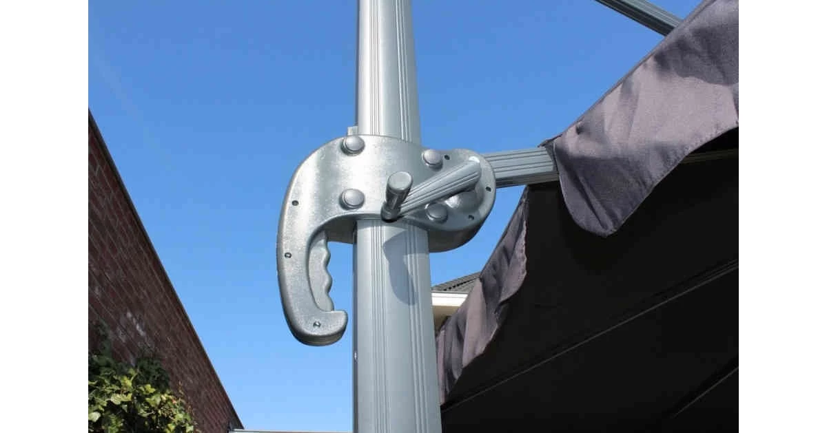 Curacao Sonnenschirm Anthrazit 3x4 M – Bild 3