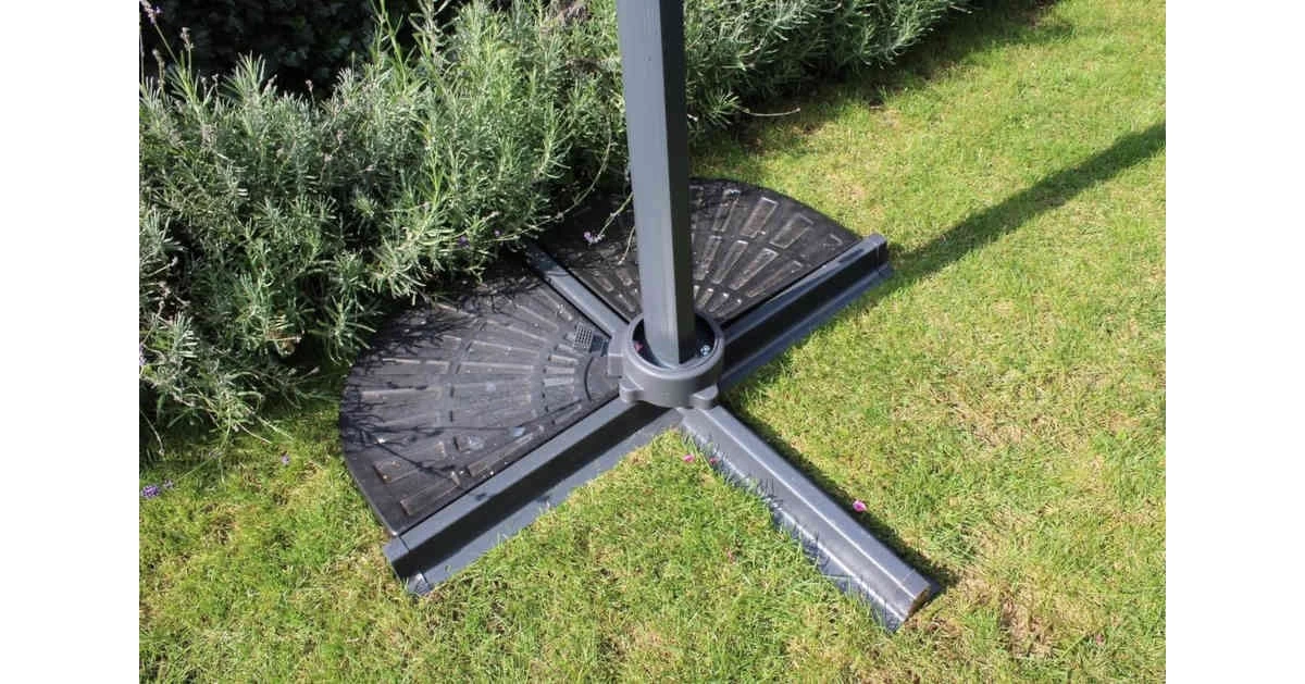 Curacao Sonnenschirm Anthrazit 3x4 M – Bild 2