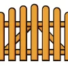 Vorgartenzaun Geschwungen Einzeltür