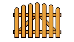 Vorgartenzaun Geschwungen Einzeltür