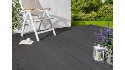WPC Terrassendiele 25x140mm Hohlkammer Anthrazit In 300 + 400cm Länge